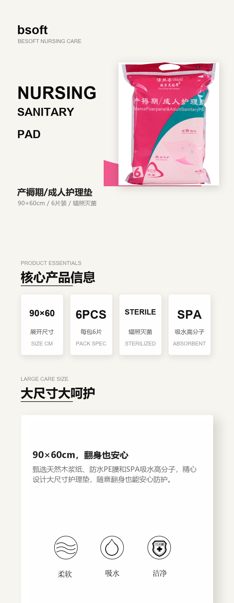 成人护理垫产品详情