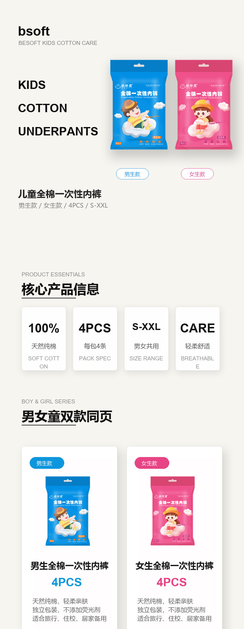 学生儿童一次性内裤产品详情