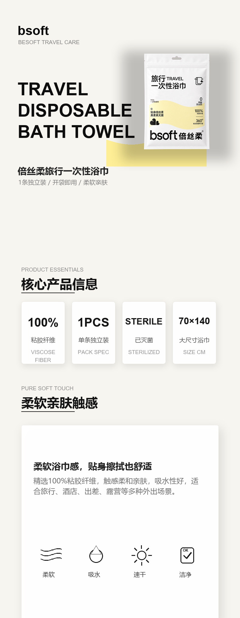 一次性浴巾产品详情